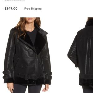 Blank NYC Faux Fur Moto Jacket